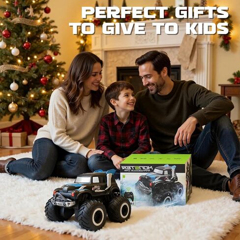 Snugzy Amphibious Monster Truck Toys 1:20 Scale Remote Control Cars with 360° Rotation 4WD All Terrain RC Truck Car Toys Gifts for Kids Boys Girls 4-7 in Saudi Arabia