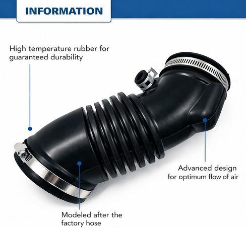 17228-RGL-A00 Engine Air Intake Hose Tube With Clamps for 2005 2006 Honda Odyssey 3.5L 696-159 696159 17228RGLA00 in Saudi Arabia