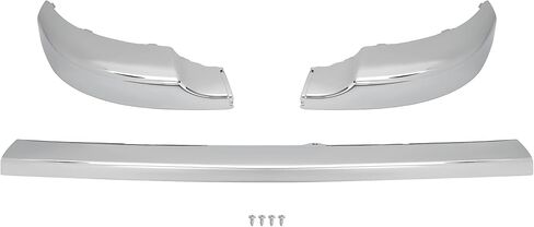 Front Upper Bumper Cover Trim Cap Compatible with 2011 2012 2013 2014 Chevy Chevrolet Silverado 2500 3500 HD Replacement For GM1014106, 25883355 ABS Plastic Chrome 3PCS Silvery in Kuwait