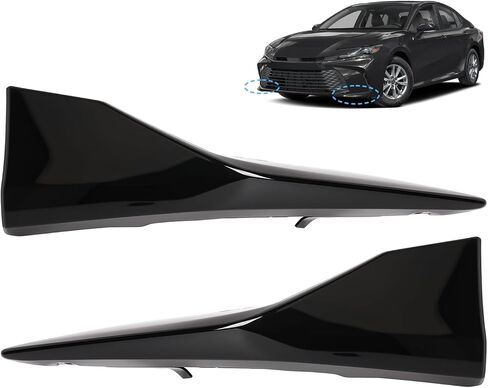 1 زوج المصد الأمامي الأيسر الأيمن الجانب السفلي مناسب لتويوتا كامري SE 2025 الشفة الأمامية يستبدل TO1047135 52712-06130 52713-06130 TO1046135 52712AQ040 أسود لامع in Kuwait
