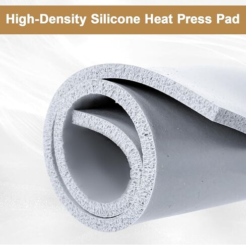 3 Pcs Silicone Heat Press Pad, 1/8" X 4" X 8" Double Sided Foam Mat for Hat HTV Transfer Vinyl DIY Crafts (Grey) in Saudi Arabia
