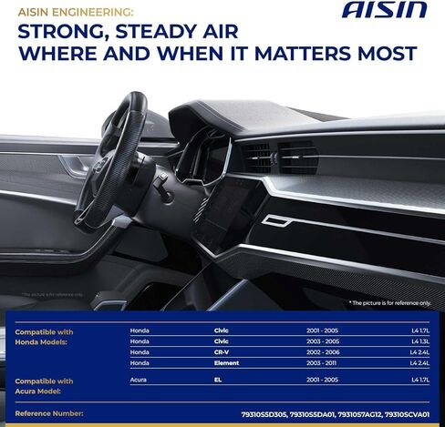 AISIN AFTERMARKET BLMH-00004 HVAC Blower Motor with Wheel Assembly - Compatible with Honda CR-V 2002-2006, Civic 2001-2005, Element 2003-2011, Acura EL 2001-2005 in Kuwait