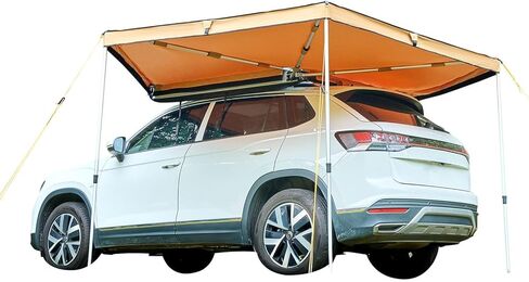 270-Degree Vehicle Awning - 52 sq.ft Waterproof UV50+ Car Side Shelter with Carry Bag for SUVs, Vans, and Trucks - All-Weather Free-Standing Overland Camping Awning in Kuwait