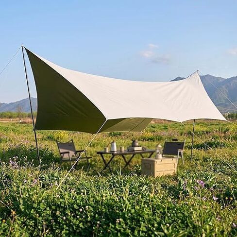 Heavy Duty Waterproof Camping Tarp – Multi-Function Car Awning, Tailgate Shade Shelter, Hammock Rain Fly, Lightweight Backpacking Tarp, Outdoor Sun Canopy for SUV, Truck Camping & Overlanding in Saudi Arabia