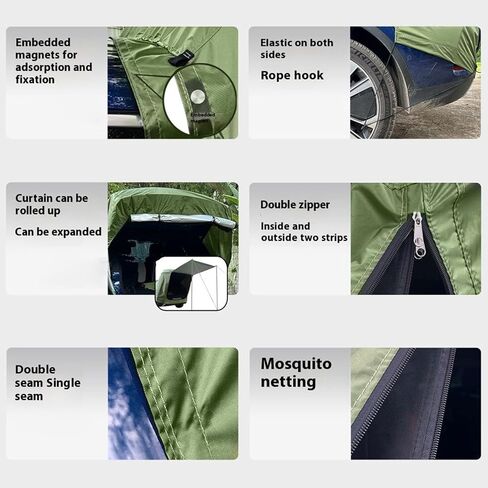 Truck Tailgate Tent - Camping Tent for SUV Tailgate - Quick Setup Outside Sun-Blocking Camping Gear for Adults Couples Fishing Trips Desert Hunting Beach in Kuwait