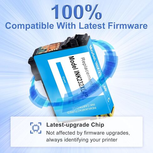 استبدال معاد تصنيعه من myCartridge SUPRINT لحزمة التحرير والسرد لخرطوشة الحبر Epson 232 232XL ذات سعة عالية للتعبير XP-4200 XP-4205 Workforce WF-2930 WF-2950 (4 عبوات) in Kuwait