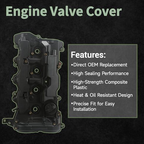 Engine Valve Cover with Gasket and Tube Plug Seal Kit Compatible with 2016-2024 Honda Civic 2.0L 2018-2022 Honda Accord 2.0L 2023-2024 HR-V 2.0L Replace 123105BAA01 12310RPYG01 in Saudi Arabia