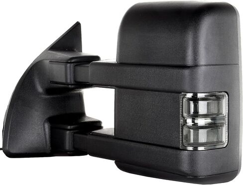 مرايا السحب FINDAUTO مناسبة لـ 2003-2007 لفورد لـ F250/لـ F350/لـ F450/لـ F550 Super Duty 2003-2005 لفورد للرحلات، مرايا السحب للسائق وجانب الركاب، غطاء أسود LED ساخن in Kuwait