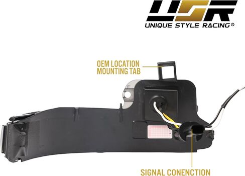 USR 16-21 Tacoma Mirror Signal Lights - Smoke Mirror Turning Signal Lamp Pair Compatible with 2016-2021 Toyota Tacoma (SWITCHBACK White/Amber, BRIGHTEST LED Output on the market + DRL Relay Wire) in Kuwait