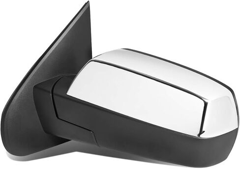 Auto Dynasty Left Driver Side Chrome Power Heated w/Puddle Light Rear View Mirror Compatible with Chevy Silverado GMC Sierra 14-18 in Kuwait