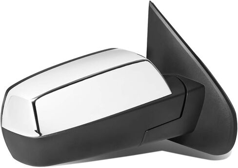 Auto Dynasty Left Driver Side Chrome Power Heated w/Puddle Light Rear View Mirror Compatible with Chevy Silverado GMC Sierra 14-18 in Kuwait