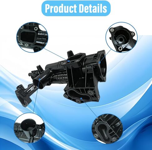 256223CAA0 Engine Coolant Thermostat Housing Compatible with Kia Sorento 2014-2017 Compatible with Hyundai Santa Fe XL 2010-2017 Replace OE# 256223CAA0,256203CAA0,256213CAA0 in Saudi Arabia