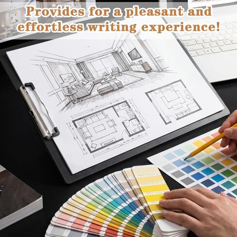 MAQUITA Construction Clipboard كبيرة الحافظة الثقيلة 11x17 بوصة 2 حزمة، تصميم مقطع مزدوج سوبر صعبة PP البلاستيك غير هشة للاستخدام المهني، أسود in Kuwait
