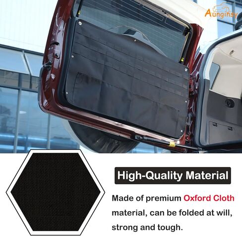 حقيبة تخزين الباب الخلفي من Aunginsy متوافقة مع Toyota FJ Cruiser 2007-2024 منظم صندوق الباب الخلفي ولوحة الباب الخلفي وجيوب تخزين معلقة وصندوق متعدد الأقسام وملحقات توسيع من قماش أكسفورد in Kuwait