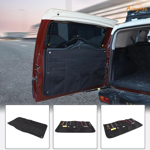 حقيبة تخزين الباب الخلفي من Aunginsy متوافقة مع Toyota FJ Cruiser 2007-2024 منظم صندوق الباب الخلفي ولوحة الباب الخلفي وجيوب تخزين معلقة وصندوق متعدد الأقسام وملحقات توسيع من قماش أكسفورد in Kuwait
