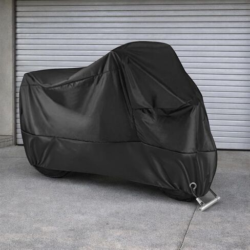 Waterproof Motorcycle Cover with Lock Hole, All-Weather Dustproof UV Protection for Motorcycles & Scooters in Kuwait
