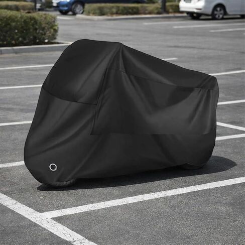 Waterproof Motorcycle Cover with Lock Hole, All-Weather Dustproof UV Protection for Motorcycles & Scooters in Kuwait