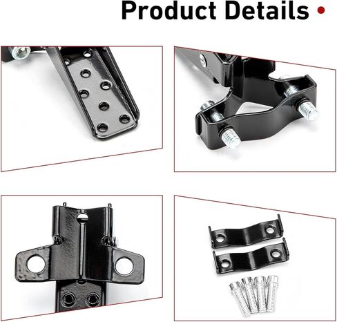 2 PCS Motorcycle Foot Pedals, Anti-slip Shock-absorbing Motorcycle Foot Pegs, Folding Footrests Fit 0.9In-1.5In Diameter Bars, Universal Pedal Modification Accessories (Black) in Kuwait