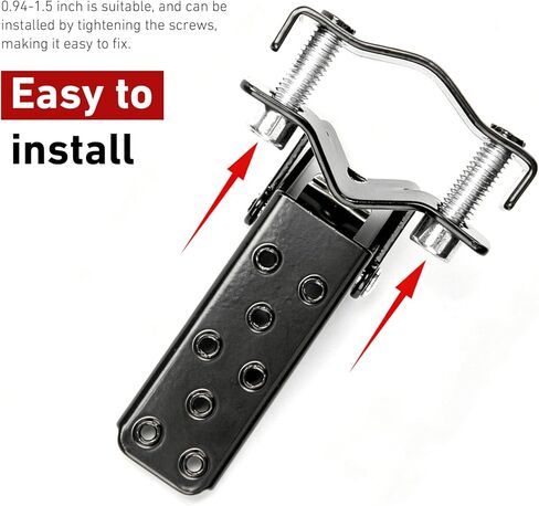 2 PCS Motorcycle Foot Pedals, Anti-slip Shock-absorbing Motorcycle Foot Pegs, Folding Footrests Fit 0.9In-1.5In Diameter Bars, Universal Pedal Modification Accessories (Black) in Kuwait