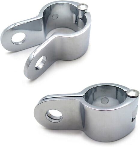 SKULL PIVOT- 2x Motorcycle Footpegs Clamps Chrome 1.5" 1 1/2 inch Engine Guard Longhorn Footpeg Clamps Highway Crash Bar Foot Peg Replacement Compatible with Hond Suzuk Kawasak Yamah H-D in Saudi Arabia