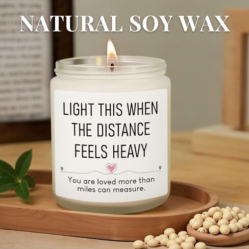 Long-Distance Relationship Gifts for Him, Her, Girlfriend, Boyfriend, Funny Christmas Birthday Valentines Day Candle Gifts for Long-Distance Friendship Gift, 7OZ Lavender Scented Candle in Saudi Arabia