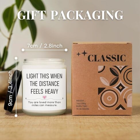 Long-Distance Relationship Gifts for Him, Her, Girlfriend, Boyfriend, Funny Christmas Birthday Valentines Day Candle Gifts for Long-Distance Friendship Gift, 7OZ Lavender Scented Candle in Saudi Arabia