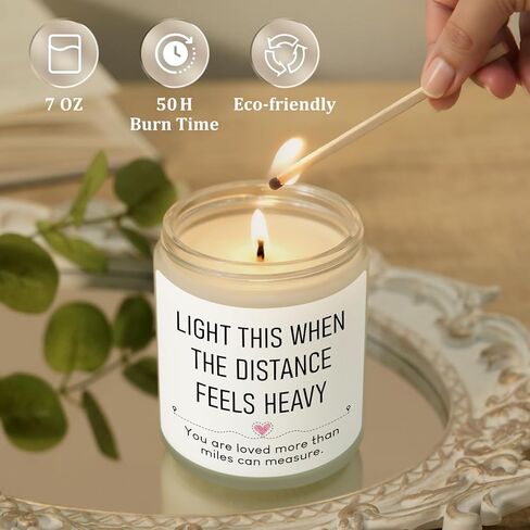 Long-Distance Relationship Gifts for Him, Her, Girlfriend, Boyfriend, Funny Christmas Birthday Valentines Day Candle Gifts for Long-Distance Friendship Gift, 7OZ Lavender Scented Candle in Saudi Arabia