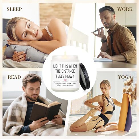 Long-Distance Relationship Gifts for Him, Her, Girlfriend, Boyfriend, Funny Christmas Birthday Valentines Day Candle Gifts for Long-Distance Friendship Gift, 7OZ Lavender Scented Candle in Saudi Arabia