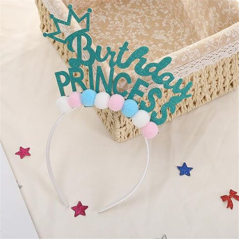 Birthday Hat Headband for Adults Kids 3D Princess Crown Hairband Birthday Celebration Headwear Chilldren Party Supplies in Kuwait