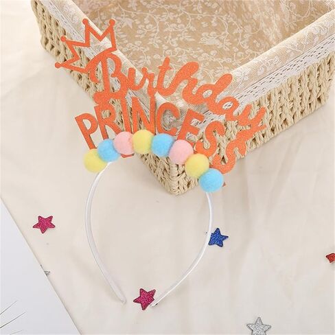 Birthday Hat Headband for Adults Kids 3D Princess Crown Hairband Birthday Celebration Headwear Chilldren Party Supplies in Kuwait