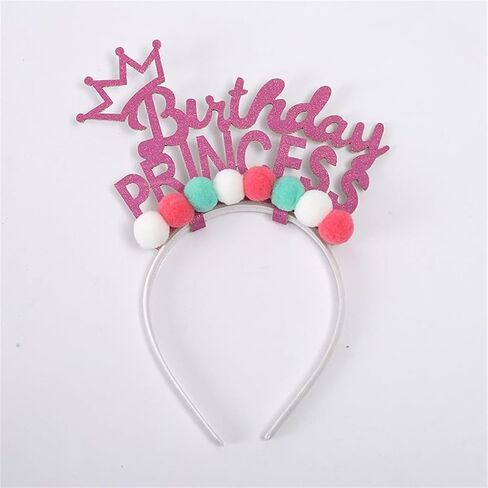 Birthday Hat Headband for Adults Kids 3D Princess Crown Hairband Birthday Celebration Headwear Chilldren Party Supplies in Kuwait