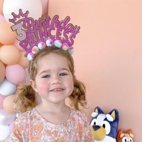 Birthday Hat Headband for Adults Kids 3D Princess Crown Hairband Birthday Celebration Headwear Chilldren Party Supplies in Kuwait