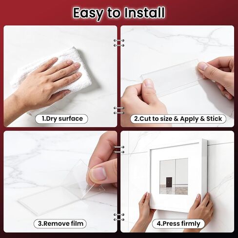 Heavy Duty Double Sided Tape,10 Ft Strong Mounting Tape, Removable & Reusable Adhesive for Wall, Home, Office, Carpet - Clear (1) in Saudi Arabia