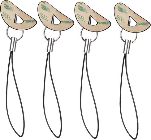 4 Pack Round 3M Sticker Holder for Tracker Devices, Stick-On Remote Locator Attachment for Flat or Curved Surfaces PVC Flexible Adhesive Mount and Lanyards for Key Finder & Remote Control Finder. in Saudi Arabia