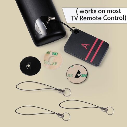 4 Pack Round 3M Sticker Holder for Tracker Devices, Stick-On Remote Locator Attachment for Flat or Curved Surfaces PVC Flexible Adhesive Mount and Lanyards for Key Finder & Remote Control Finder. in Saudi Arabia