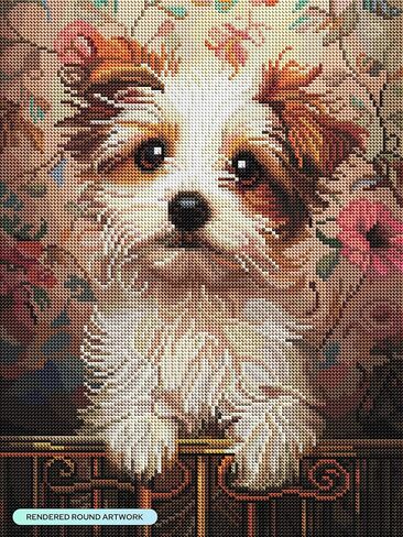 DIAMOND ART CLUB Small Wonder - مجموعة طلاء الماس تيرير، حرف يدوية ممتعة للبالغين، قماش فني ماسي دائري، 13 بوصة × 17 بوصة (33 سم × 44 سم) in Kuwait