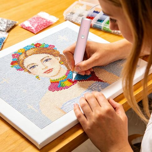 BLOCE Electric Diamond Art Pens - Cordless Diamond Painting Pen Low Noise, Rechargeable 3-Speed Diamond Art Accessories for Crafts Lovers, Adults & Kids in Saudi Arabia