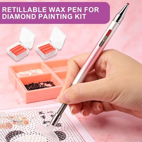 NOOEPC Diamond Art Pens, Diamond Art Kits for Adults Refillable Wax Pen Diamond Painting Pen with Correction Plate for Drill Bead Dot Pens for Art Craft Nail in Saudi Arabia