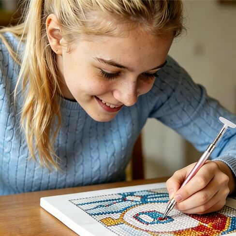 NOOEPC Diamond Art Pens, Diamond Art Kits for Adults Refillable Wax Pen Diamond Painting Pen with Correction Plate for Drill Bead Dot Pens for Art Craft Nail in Saudi Arabia