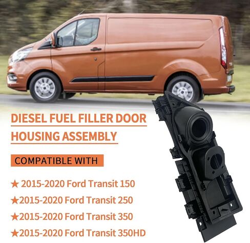 CK4Z-5427936-H حشو الوقود جيب خزان الإسكان المفصلي الباب مناسب لـ 2015-2020 Ford Transit Van 150 250 350 2.2L، 3.2L ديزل، محركات الديزل فقط، CK4Z5427936H in Kuwait