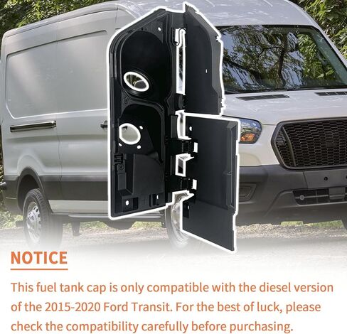 CK4Z-5427936-H حشو الوقود جيب خزان الإسكان المفصلي الباب مناسب لـ 2015-2020 Ford Transit Van 150 250 350 2.2L، 3.2L ديزل، محركات الديزل فقط، CK4Z5427936H in Kuwait