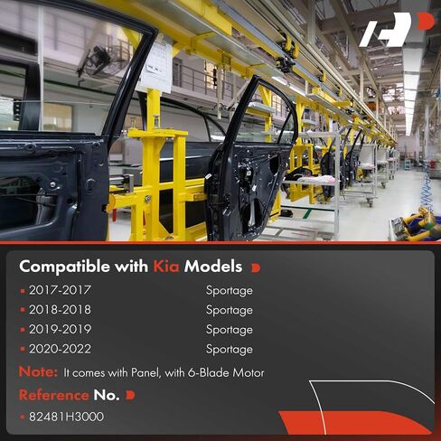 A-Premium Power Window Regulator with Motor Front Passenger Side Compatible with Kia Sportage 2017 2018 2019 2020 2021 2022 in Kuwait
