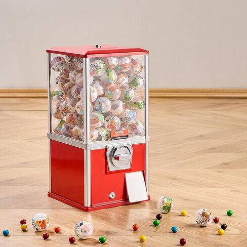 آلة VEVOR Gumball للأطفال، آلة بيع الحلوى المنزلية بطول 17 بوصة، موزع Gumball PC، آلة علكة الفقاعات لمتاجر الألعاب، بنك Gumball يعمل بقطع النقود المعدنية لكبسولات الألعاب، كرات نطاطة، حلوى، أصفر in Saudi Arabia