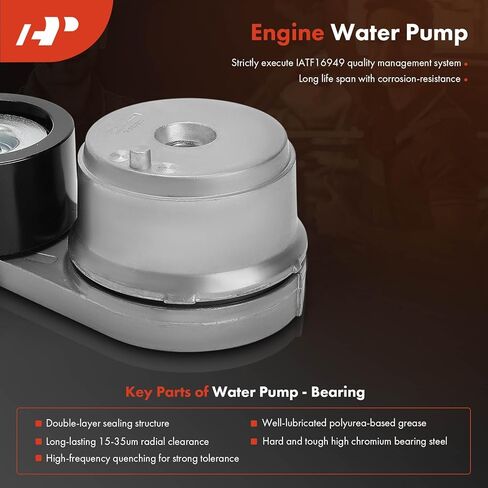 مجموعة محرك الحزام الأفعواني A-Premium مع شداد متوافق مع International Harvester 2574 1991-1994 10.3L, 2674 1990-1994 10.3L in Kuwait