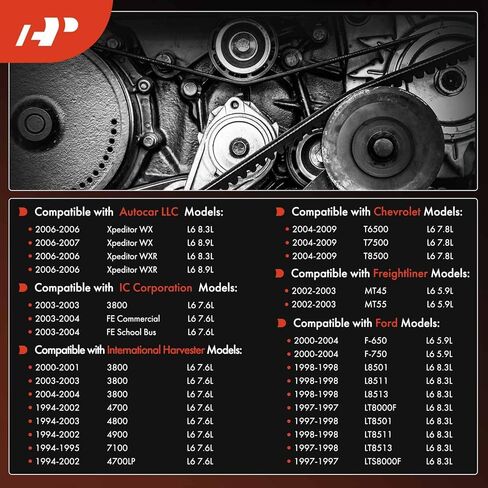 A-Premium Serpentine Belt 72.62 In For Ford & Chevrolet & GMC & Isuzu & Freightliner & Peterbilt Cars - F-650, F-750, L8501, L8511, T7500, T8500, MT55, FTR, FVR, FXR, 385 & More in Kuwait