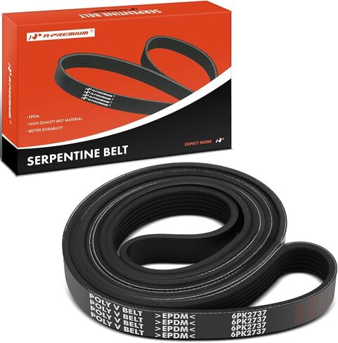 A-Premium Serpentine Belt 107.75 In For Ford F-53 Motorhome Chassis 2016-2019, F-59 Commercial Stripped Chassis 2016-2019, F-650 2016-2019, F-750 2016-2018, 6.8L in Kuwait