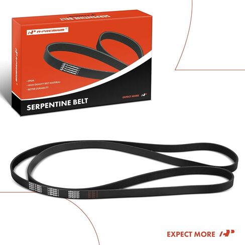 A-Premium Serpentine Belt 107.75 In For Ford F-53 Motorhome Chassis 2016-2019, F-59 Commercial Stripped Chassis 2016-2019, F-650 2016-2019, F-750 2016-2018, 6.8L in Kuwait