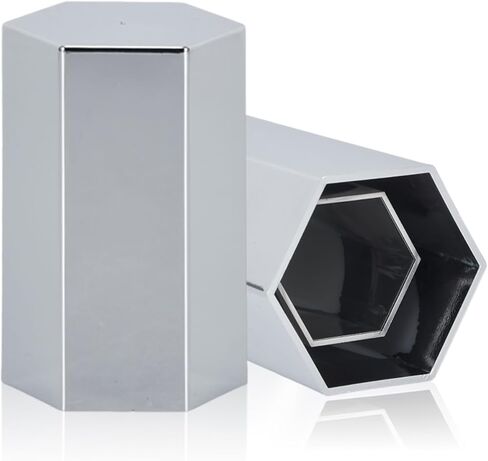 33mm x 3 1/2" Lug Nut Cover ABS Chrome Plastic Rhomboid Nut Cover, Push-On fit Hub Piloted Wheels, Complete Axle Cover Kits, Lug Nut Covers for Semi Trucks Trailers, 20 Pack in Saudi Arabia