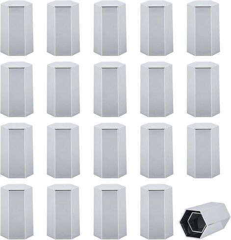 33mm x 3 1/2" Lug Nut Cover ABS Chrome Plastic Rhomboid Nut Cover, Push-On fit Hub Piloted Wheels, Complete Axle Cover Kits, Lug Nut Covers for Semi Trucks Trailers, 20 Pack in Saudi Arabia