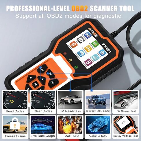 OBD2 Scanner Check Engine Light Car Code Reader Clear Error Codes ABS SRS SAS Etc Full Vehicle System Diagnostics Tool Compatible with Toyota Honda Ford in Saudi Arabia